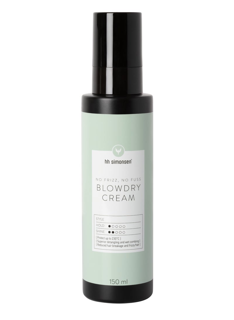 Blowdry Cream - HH Simonsen - 150 ml | Hair cream | Flexible hold | Defines and creates matte texture | Reduces the risk of broken, frizzy or static hair.