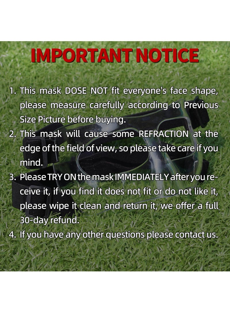 Nose Guard for Broken Nose, Face Shield Masks for Soccer and basketball Sports, Adjustable for Adults and Teenagers, Suitable for Men and Women