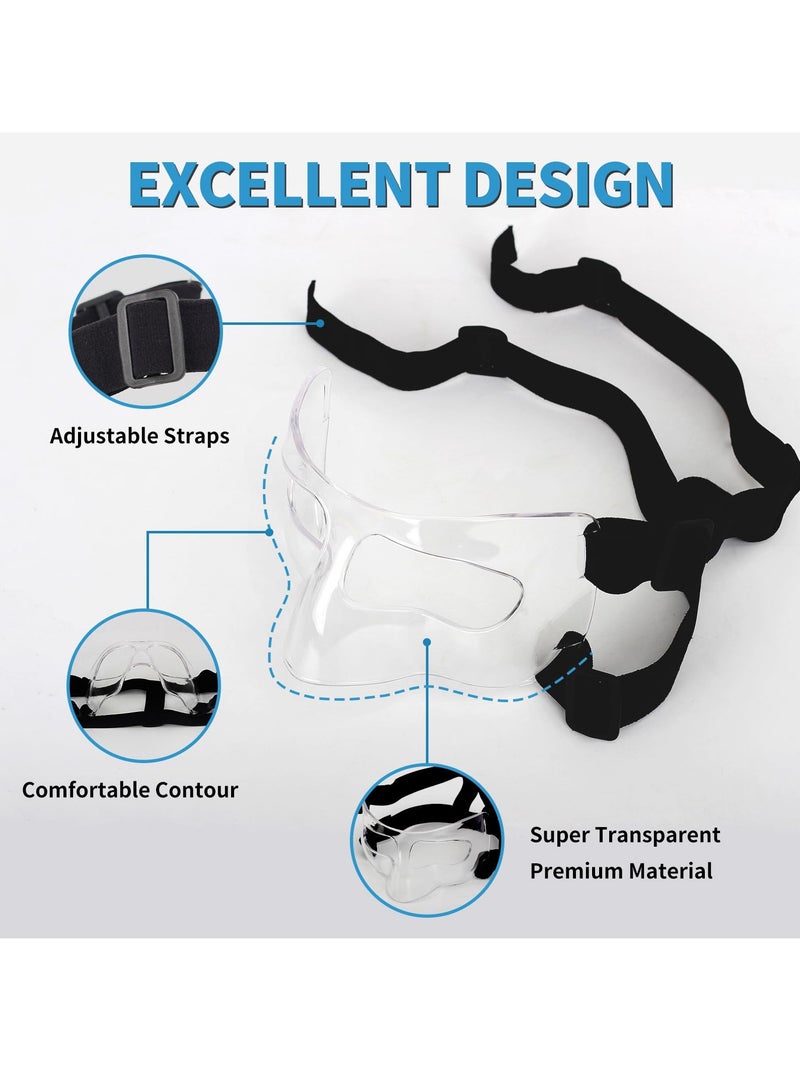 Nose Guard for Broken Nose, Face Shield Masks for Soccer and basketball Sports, Adjustable for Adults and Teenagers, Suitable for Men and Women