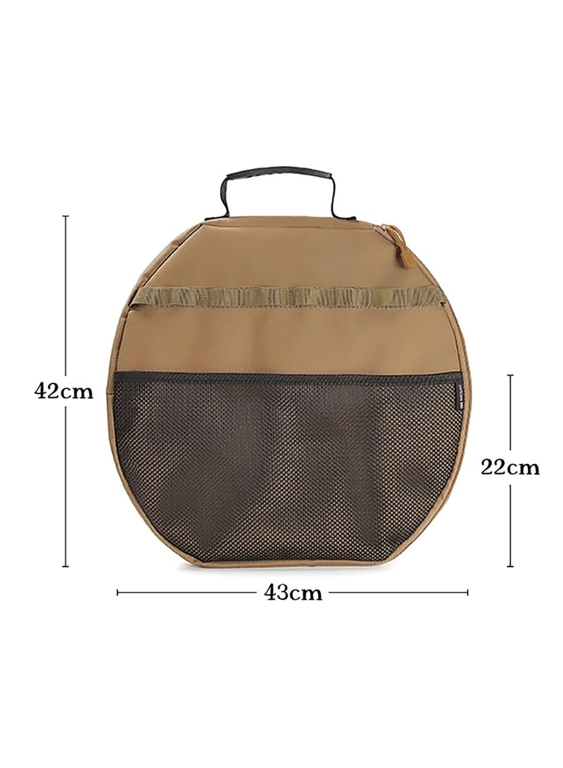 Grill Pan Storage Bag,Cast Iron Grill Pan Skillet Tray Organizers with Handles Durable Skillet Pan Storage Bag Multifunctional Camping Skillet Bag for Outdoor Camping Picnic Cookware Storage Bag