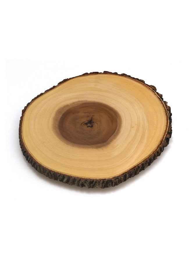 Acacia Tree Bark Footed Server For Cheese Crackers And Hors D'Oeuvres Large