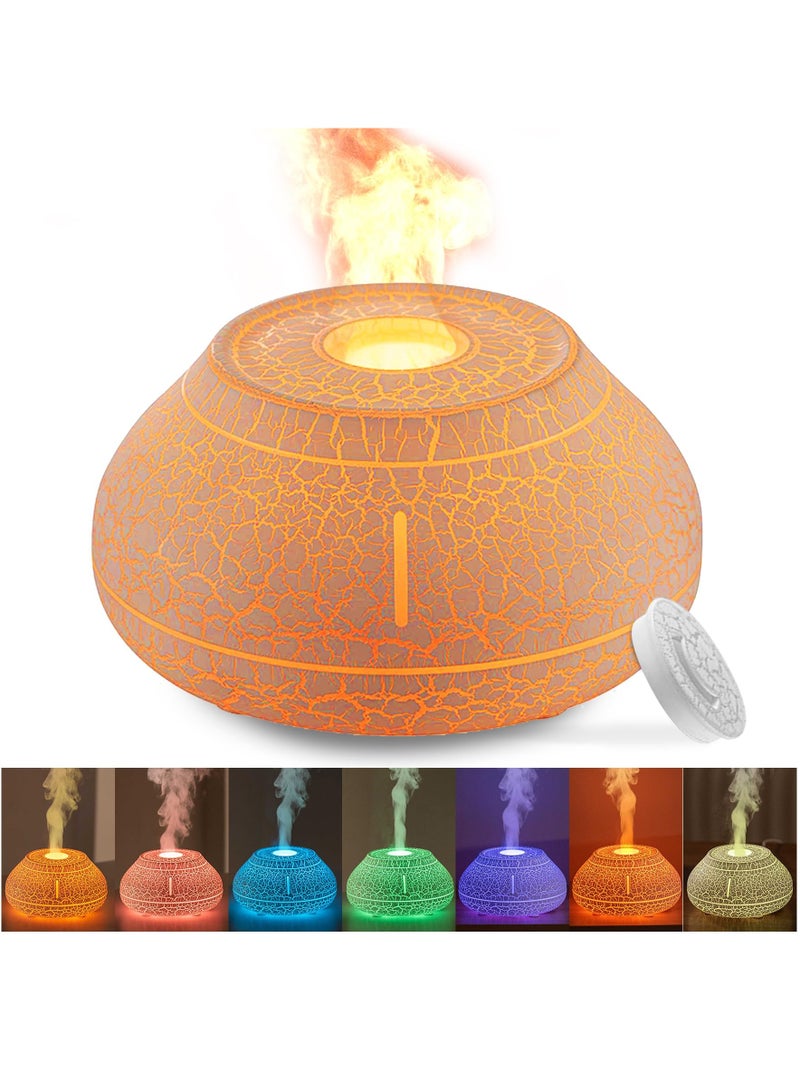 Small Aroma Essential Oil Diffuser, Aromatherapy Diffuser 130ml, Mini Humidifier Imitate The Shell of Volcanic Lava, Ultrasonic Diffusers for Essential Oils,Colorful Light,for Home,Bedroom