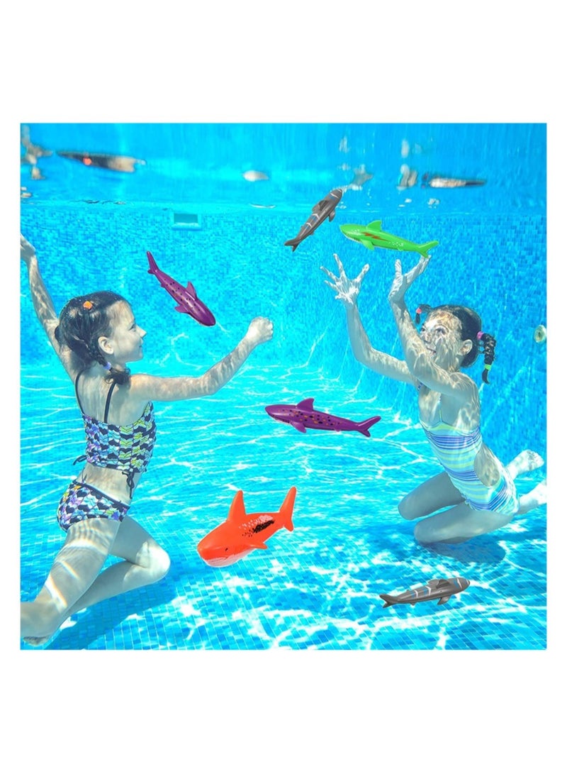 20 Pcs Pool Toy Underwater Swimming Throwing Diving Gliding Shark Toys Small Water Rockets Training Dive Toys for Learning to Swim