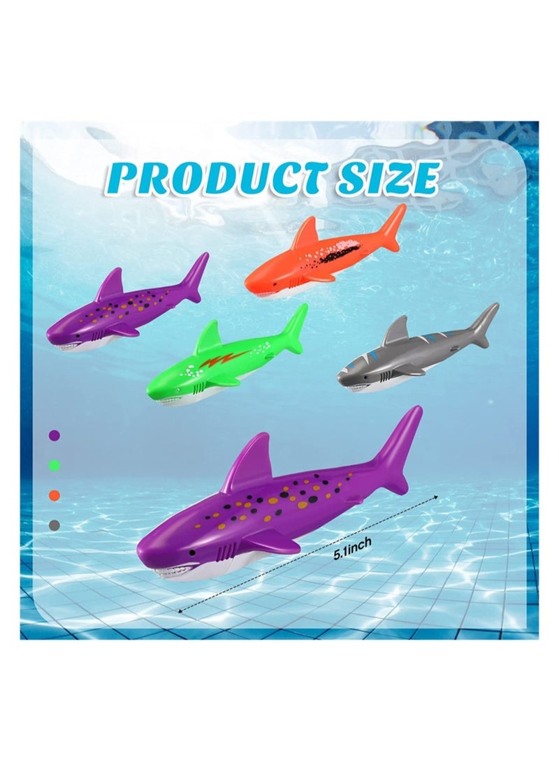 20 Pcs Pool Toy Underwater Swimming Throwing Diving Gliding Shark Toys Small Water Rockets Training Dive Toys for Learning to Swim
