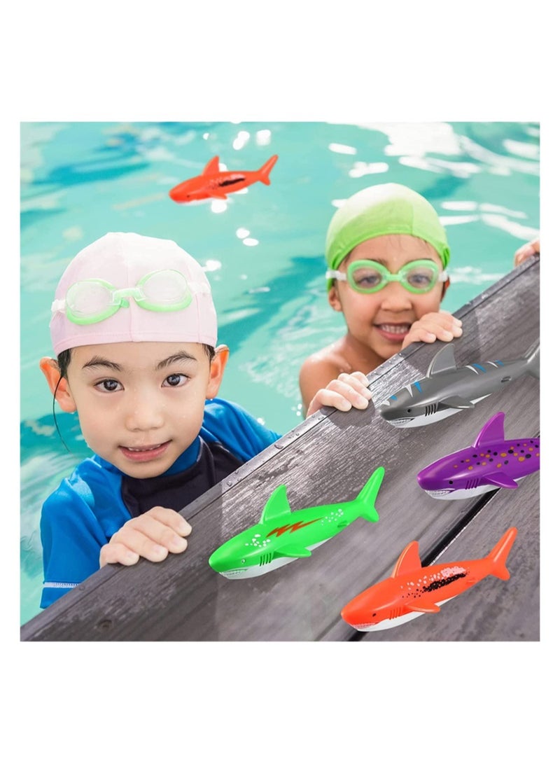 20 Pcs Pool Toy Underwater Swimming Throwing Diving Gliding Shark Toys Small Water Rockets Training Dive Toys for Learning to Swim