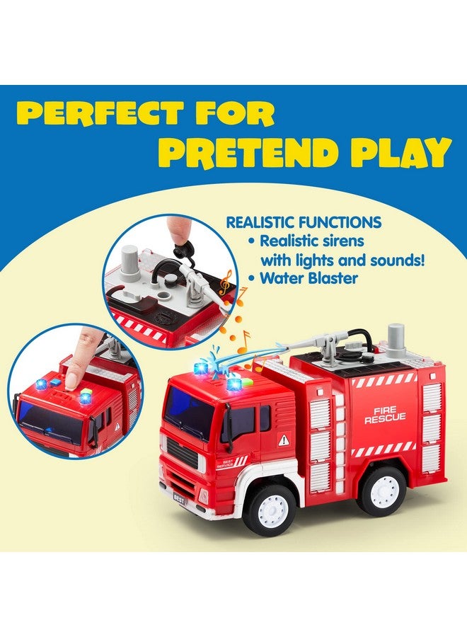 Toddler Fire Truck Toys For 3 4 5 6 7 Year Old Boys Fire Engine Emergency Vehicle Kids Toys Firetruck Friction Powered Car With Lights And Sounds Birthday Gifts For Boys Girls Age 3 9