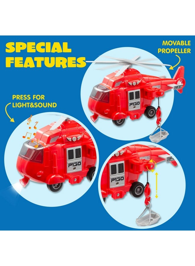 Toddler Fire Truck Toys For 3 4 5 6 7 Year Old Boys Fire Engine Emergency Vehicle Kids Toys Firetruck Friction Powered Car With Lights And Sounds Birthday Gifts For Boys Girls Age 3 9
