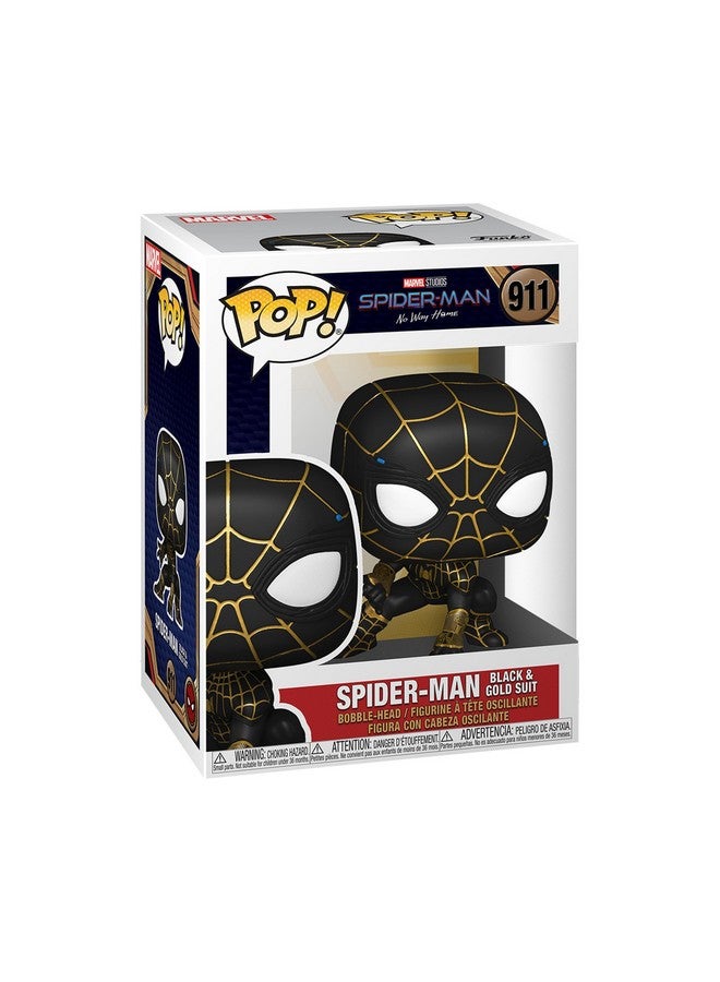 Pop Marvel Spider Man No Way Home Spider Man In Black And Gold Suit 3.75 Inches (56827)