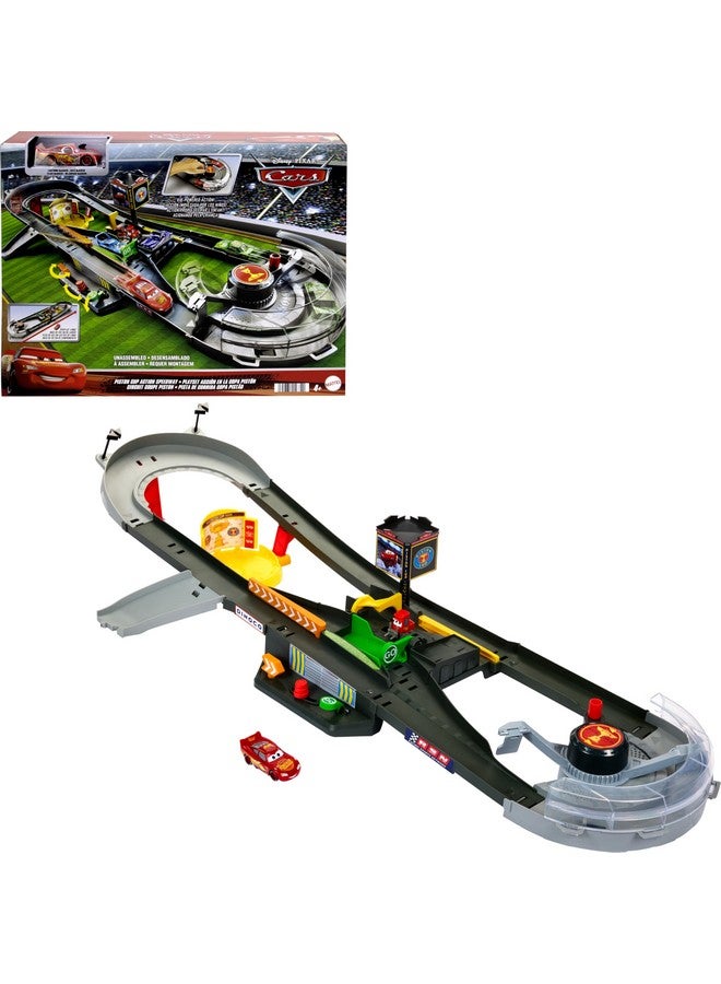 Disney And Pixar Cars Track Set Piston Cup Action Speedway Playset With Booster Includes 155 Scale Lightning Mcqueen Die Cast Toy Car