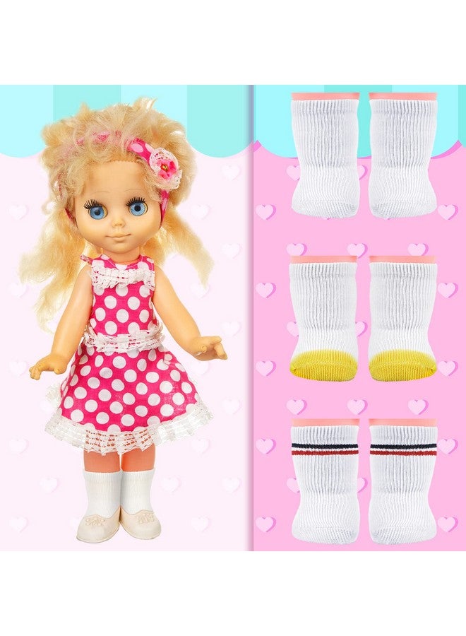 9 Pairs Doll Socks Mini Doll Socks Accessories For American 18 Inch Baby Doll Socks Doll Clothesfor Doll Accessories Multicolored