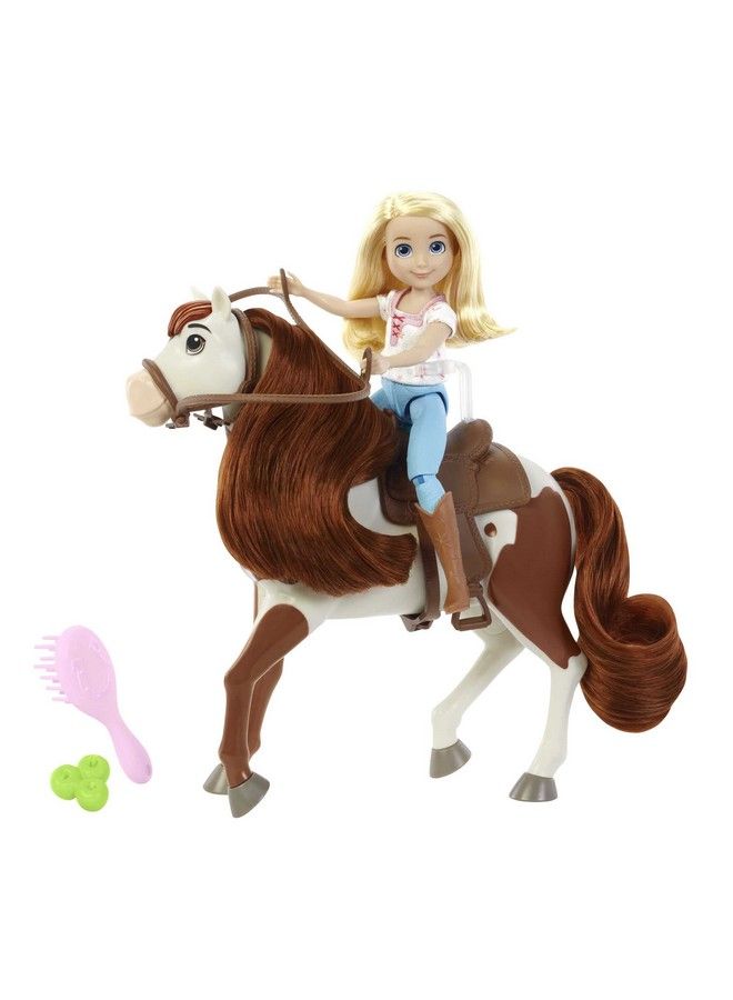 Spirit Abigail Doll (7 In) With 7 Movable Joints Fashion Top 1 Brush Apple Treat & Boomerang Horse (8 In) With Soft Mane & Tail Great Gift For Ages 3 Years Old & Up