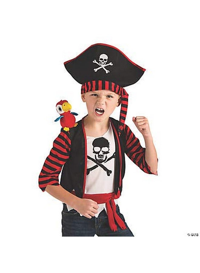 Stuffed Parrot On Shoulder Pirate Costume Accessory For Kids Halloween Costumes
