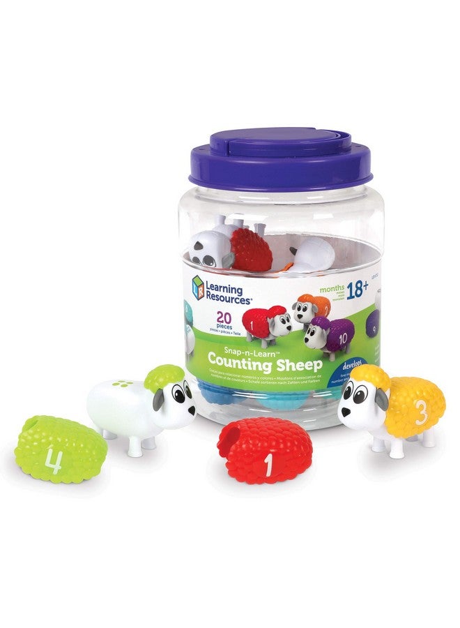 Snap N Learn Counting Sheep 20 Pieces Ages 18+ Months Toddler Learning Toys Counting And Sorting Toys Farm Animals Toys For Kids