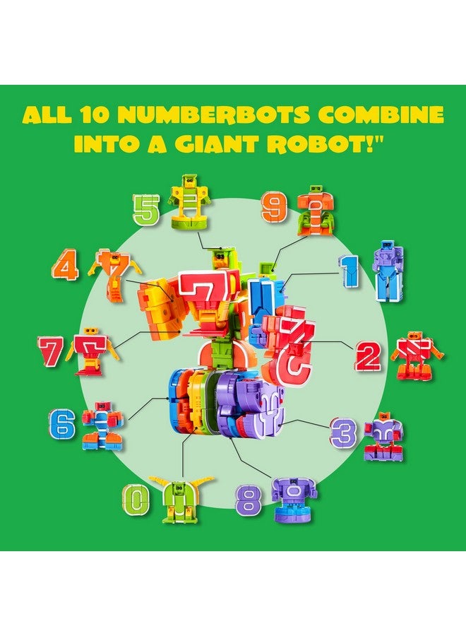 10 Pcs Number Bots Toys Number Block Number Bots Action Figure Learning Toys Number Robots Toys Educational Toy Gifts For Kids Boys Girls 3 4 5 6 Years Old