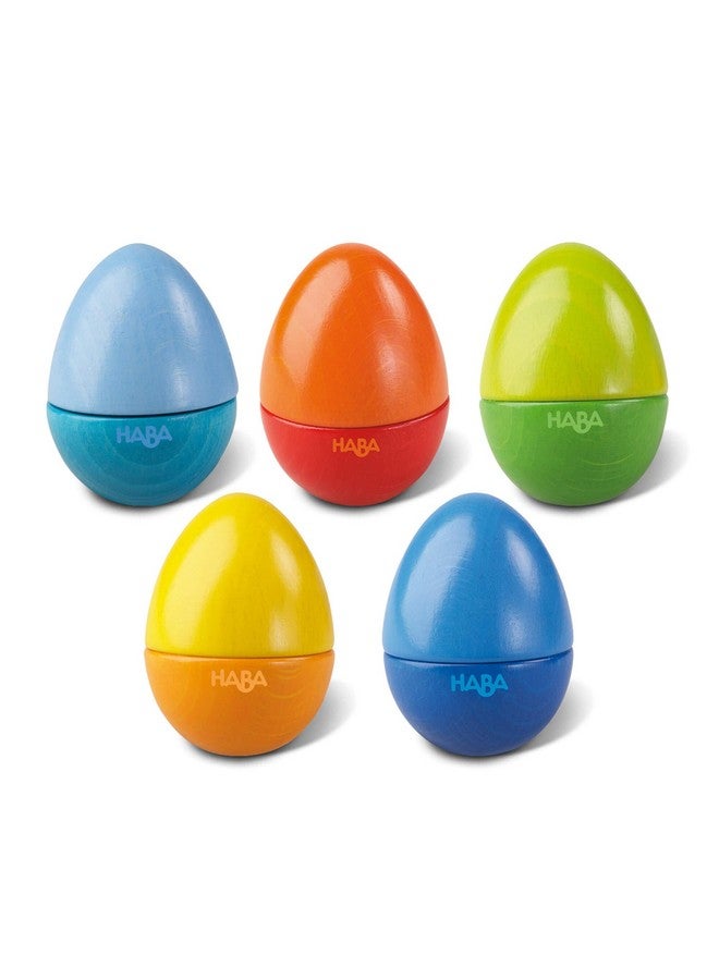 Musical Eggs 5 Wooden Eggs With Acoustic Sounds (Made In Germany)