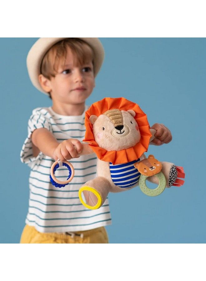 Harry The Lion Newborn & Baby Developmental Soft Activity Toy. Helps Develop Motor Skills. Perfect For Multi Sensory Play With A Mirror Teethers & Rattles. Textures And Sounds. 36 Months