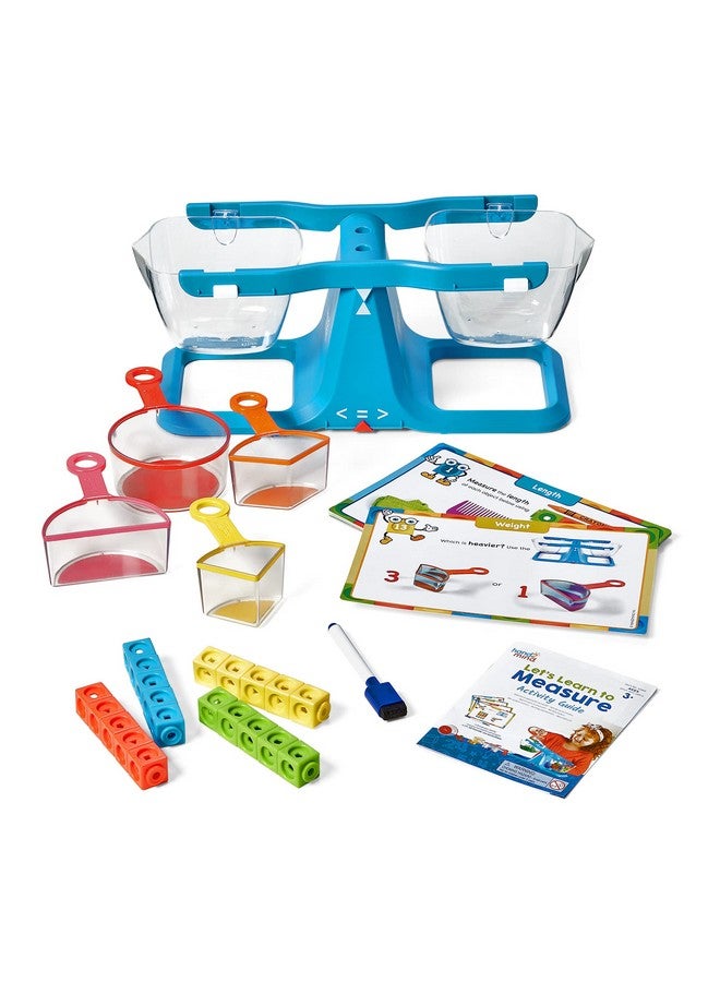 Let'S Learn To Measure Activity Set Kids Measuring Cups Bucket Balance Mathlink Cubes And Activity Cards Set Teacher Supplies Classroom Supplies Preschool Learning Toddler Learning