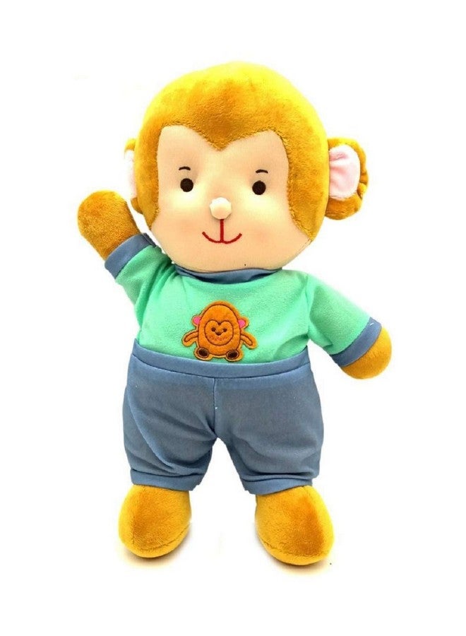 Soft Monkey Plush Toy For Kids Soft Toy For Baby Boy Stuffed Toy For Toddlers (Multicolor;35 Cm)