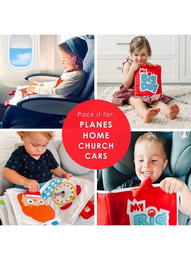 Quiet Book For Toddlers Large Fabric Activity Busy Book. Toddler Montessori Book. 10 Pages Of Learning & Fun For Quiet Play. Airplane Activities Essential Road Trip Travel Toy
