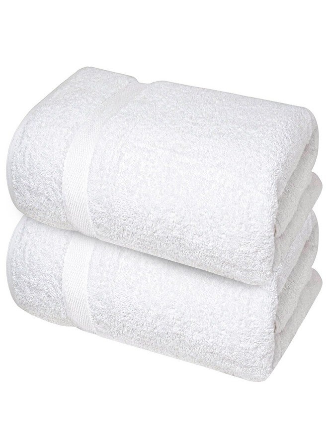 Premium White Bath Sheets Towels For Adults 2 Pack Extra Large Bath Towels 35X70 100% Soft Cotton Absorbent Oversized Bathroom Towels Hotel & Spa Quality Towel