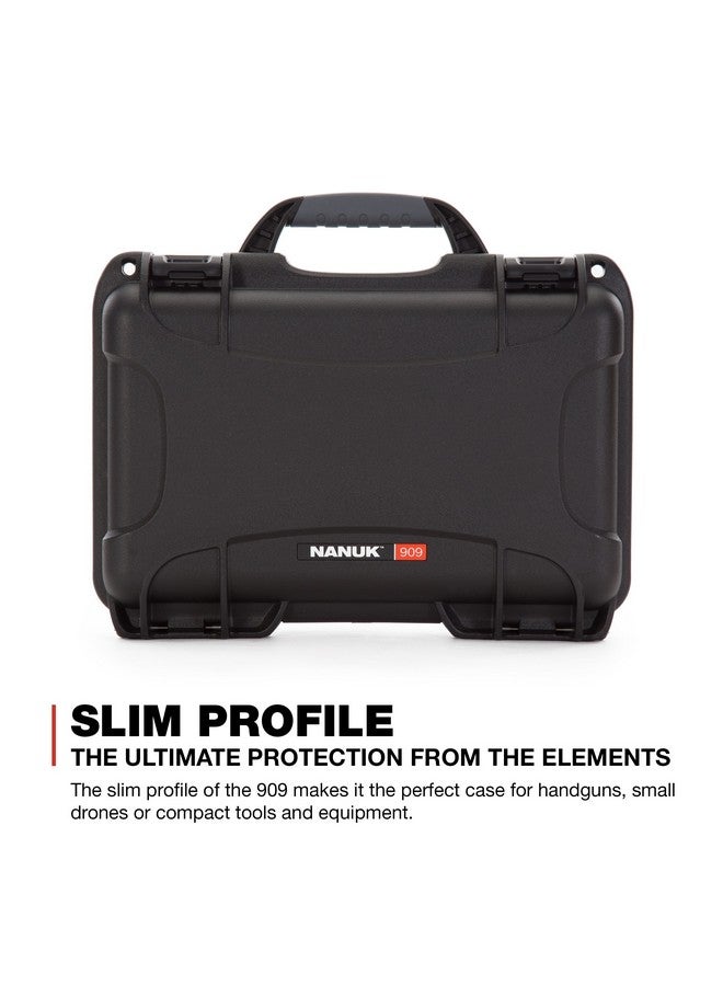 909 Waterproof Hard Case With Foam Insert Black