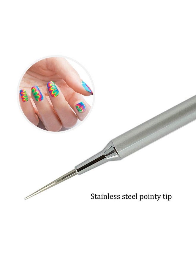 Nail Art Water Marble Tool For Watermarbling Pattern Manicure Pointy Stainless Steel Picker Pen