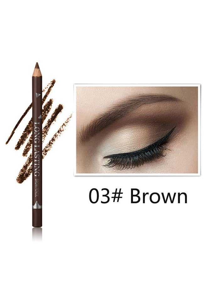 Brown Eyebrow Pencils Set 12Pcs Waterproof Eye Liner Pencils，Long Lasting Brown Eyeliner Pencils Set Easy To Color Eye Brow Pencils For Women Eye Makeup Pencil