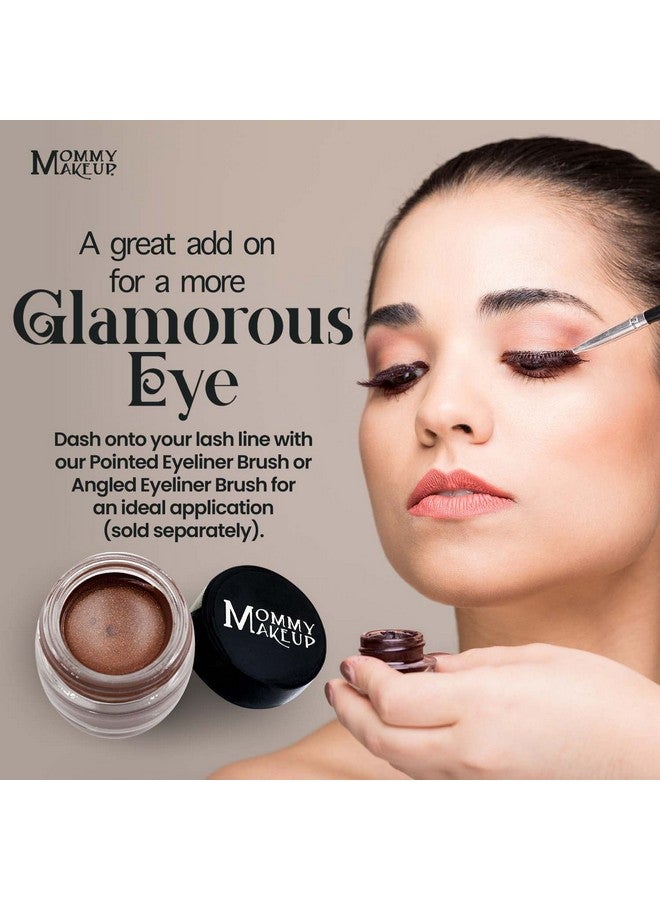 Waterproof Gel Eyeliner Pot In Chocolate Sizzle (Milk Chocolate Brown With Golden Shimmer Golden Flecks) Long Wear Cream Eye Liner Stay Put Semi Permanent Gel Eyeliner