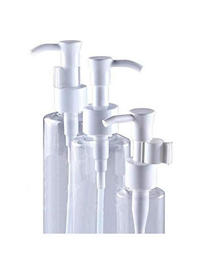 2Pcs Portable Empty Refillable Clear Plastic Lotion Pumps Dispenser Bottle Container Holder For Cosmetic Makeup Cream Lotion Facial Cleanser Shampoo Cleanser Shower Gel(150Ml 5Oz)