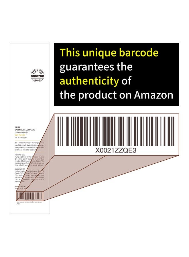 Calendula Complete Deep Vegan Cleansing Oil 94% Plant Based Oils Blackhead Melting Makeup Remover Facial Cleanser Dry Oily Acne Prone Sensitive Skin Korean Skincare