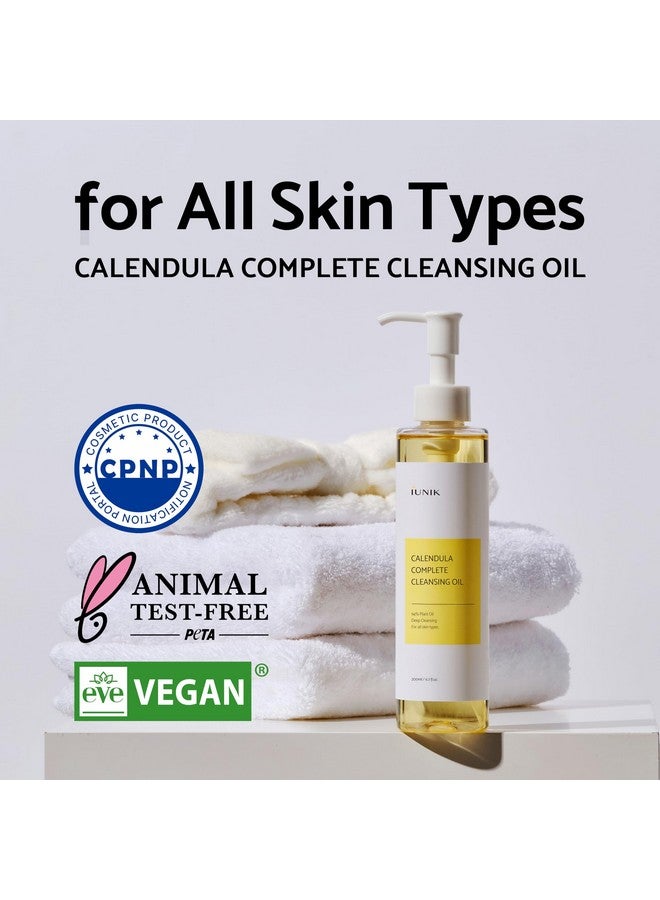 Calendula Complete Deep Vegan Cleansing Oil 94% Plant Based Oils Blackhead Melting Makeup Remover Facial Cleanser Dry Oily Acne Prone Sensitive Skin Korean Skincare