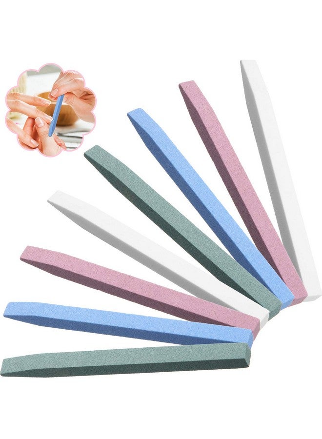 8 Pieces Stone Nail File Nail Pumice Stone Stick Pumice Stone Nail Cuticle Pusher Stone File For Home Salon Nail Buffing Tool