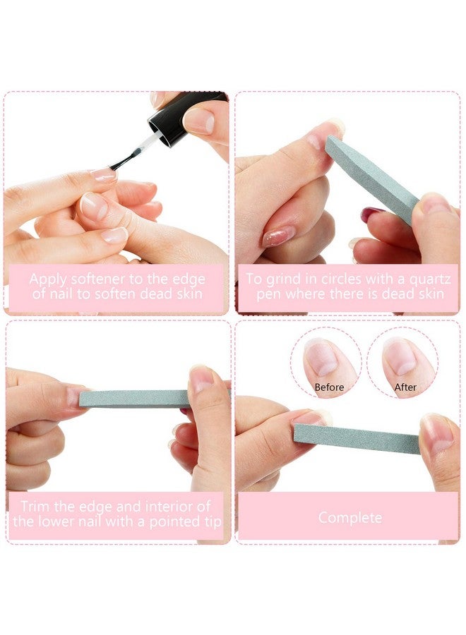 8 Pieces Stone Nail File Nail Pumice Stone Stick Pumice Stone Nail Cuticle Pusher Stone File For Home Salon Nail Buffing Tool