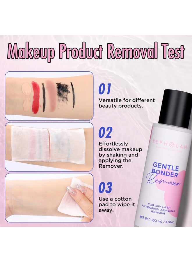 Cluster Lash Glue Remover 100Ml Diy Eyelash Extension Remover Bond & Seal Adhesive Professional & Self Use For Sensitive Eyes Eye Makeup & Mascara Remover