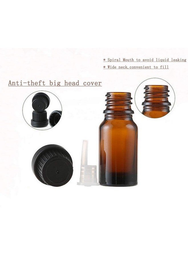 3Pcs Empty Amber Glass Essential Oil Bottles With Orifice Reducer And Black Cap Chemistry Lab Chemicals Cosmetic Colognes Perfume Aromatherapy Jars Sample Trial Packing Mini Travel Set(50Ml 1.7Oz)