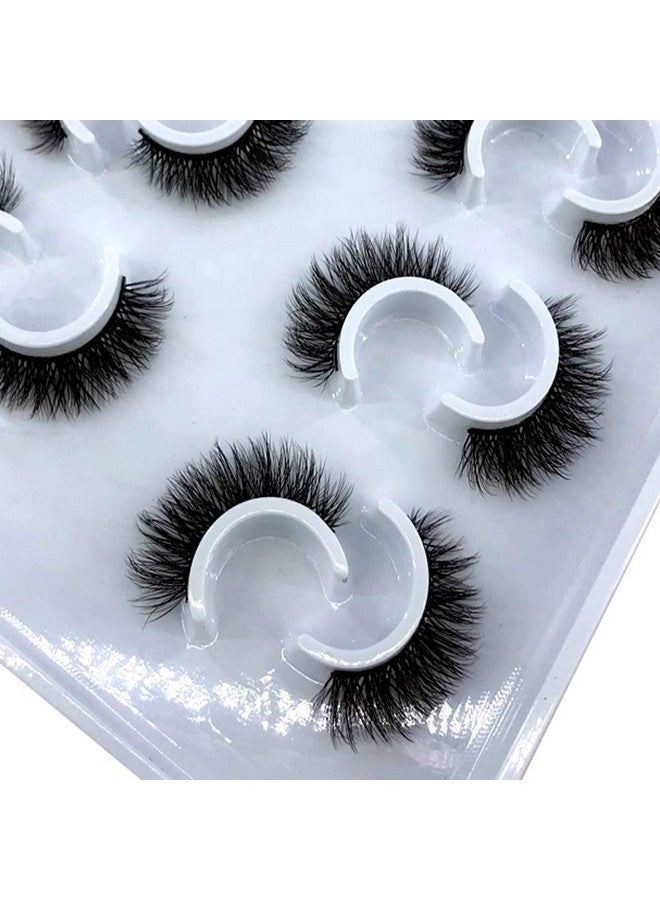 6 Pairs Fluffy False Eyelashes Natural Faux Mink Strip 3D Lashes Pack (Mdf 10)