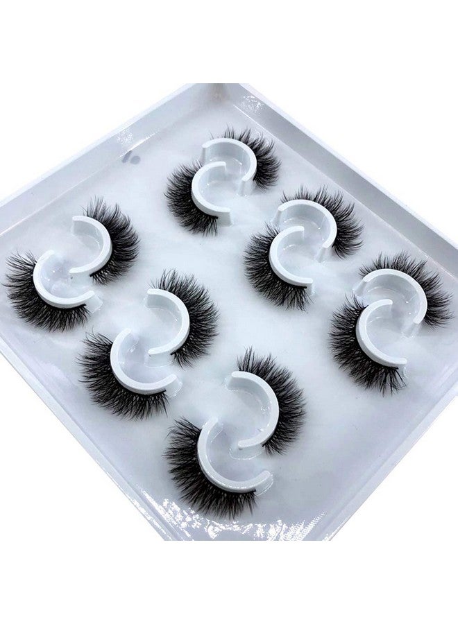 6 Pairs Fluffy False Eyelashes Natural Faux Mink Strip 3D Lashes Pack (Mdf 10)