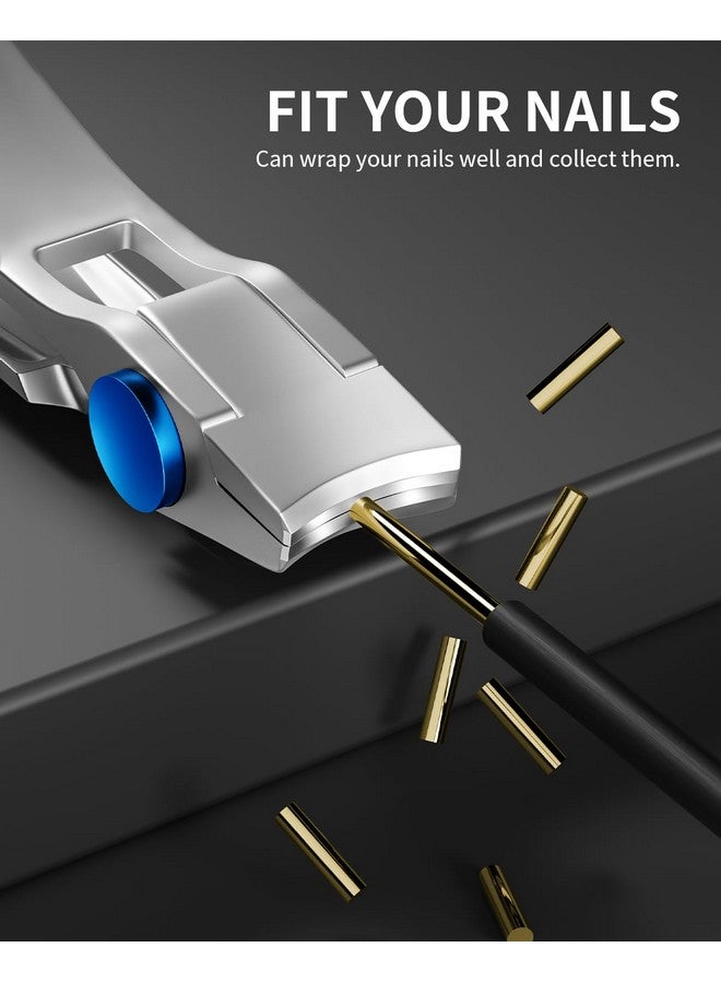 Nail Clippers For Thick Nails Toenail Clippers For Ingrown Nails Fingernail Clipper Toe Nails Cutter Curved Handle Good Looking Silver