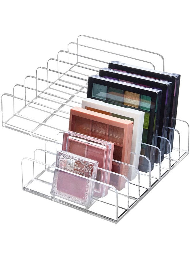 2 Pack Acrylic Eyeshadow Palette Makeup Organizer 7 Section Makeup Palette Organizer Cosmetics Display Storage Holder For Eyeshadow Palettes Blush Contour Kits Sunglasses