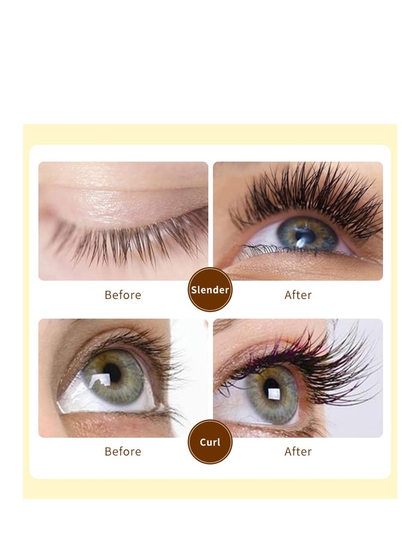 Eyelash Mascara Waterproof & Long Lasting, 4D silk Fiber Lash Mascara Volume and Length Eye Makeup Sparkling Diamond Mascara
