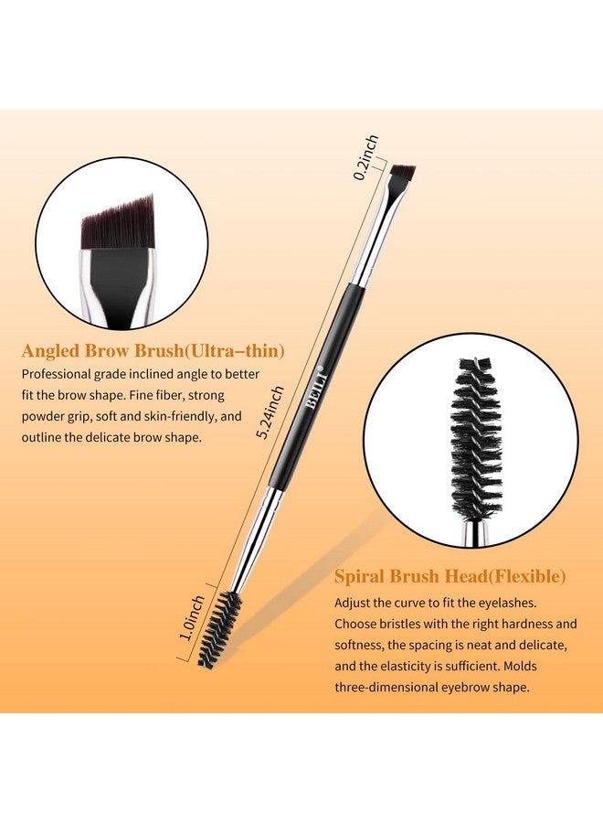 Duo Eyebrow Brushprofessional Angled Eye Brow Brush And Spoolie Brush