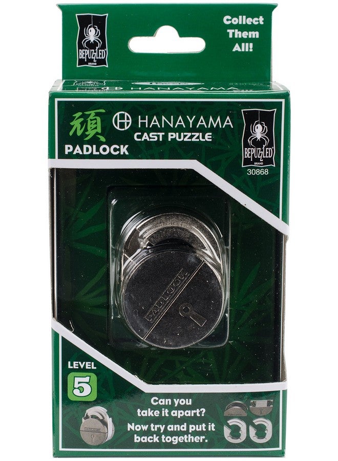 Padlock Hanayama Metal Brainteaser Puzzle Mensa Rated Level 5 For Ages 12 And Up