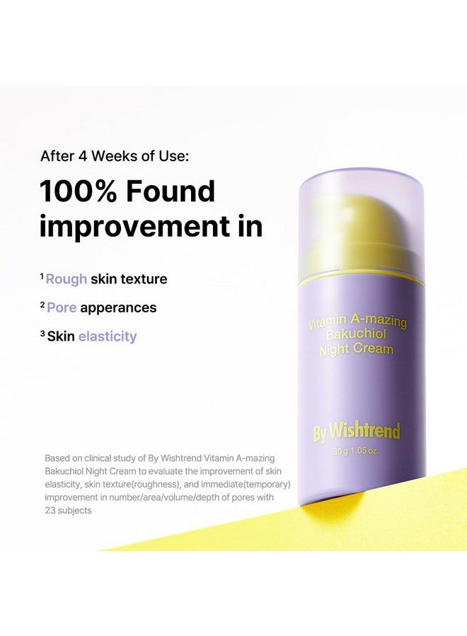 Vitamin A Mazing Bakuchiol Retinal Night Cream Korean Retinol Alternative Anti Aging For Fine Line Saggy Dry Skin For Sensitive Skin 1.05 Oz 30G