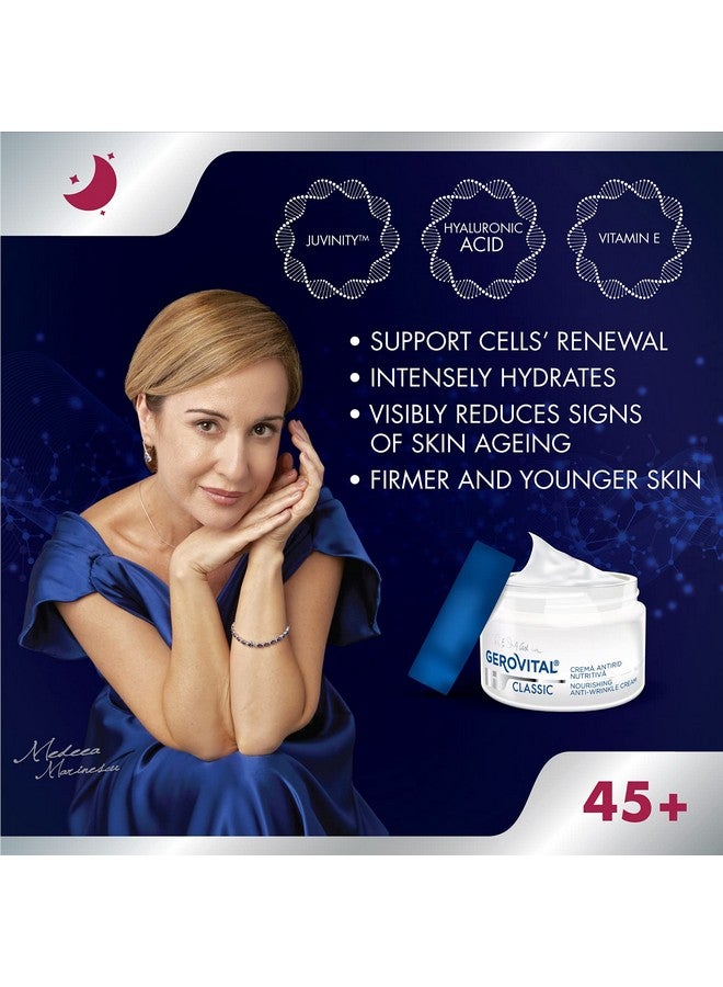 H3 Classic Nourishing Anti Wrinkle Night Cream With Juvinity™ + Vitamin E + Hyaluronic Acid 45+ (50 Ml)
