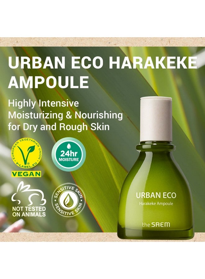 Urban Eco Harakeke Ampoule 1.52 Fl.Oz. Vegan Moisturizing Face Serum With Harakeke Extract And Hyaluronic Acid Hydrating Ampoule To Strengthen Skin Barrier