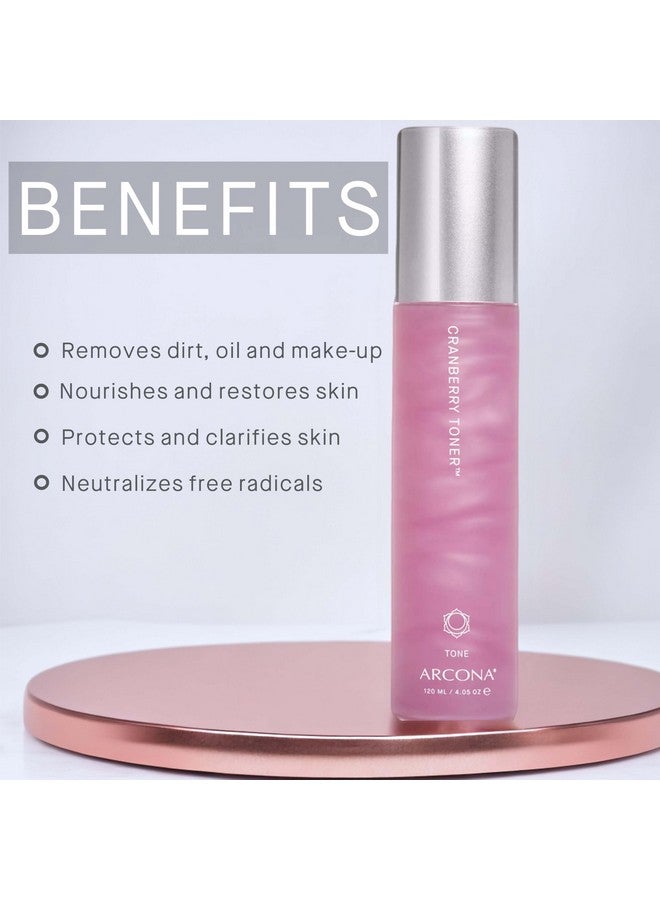 Cranberry Toner Cold Processed Rice Toner Brightening Toner For Face 4.05 Fl Oz. Made In The Usa