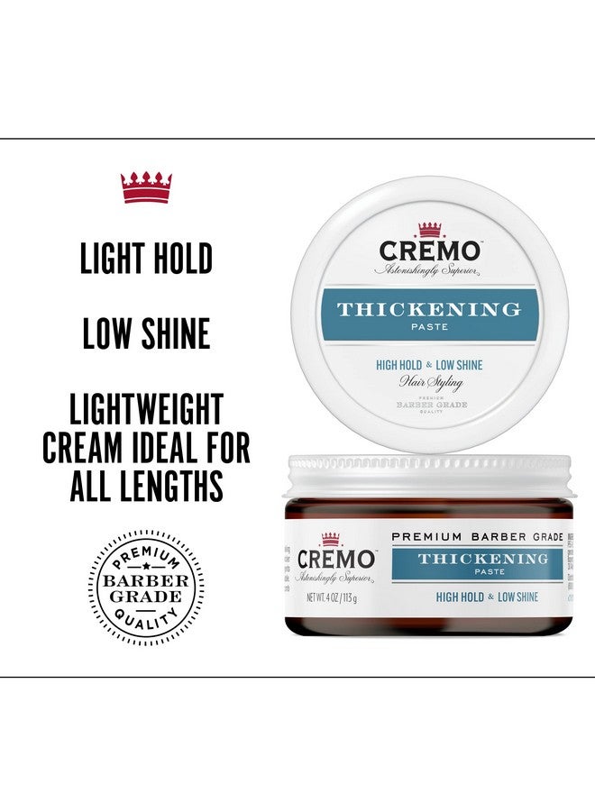 Premium Barber Grade Hair Styling Thickening Paste High Hold Low Shine 4 Oz