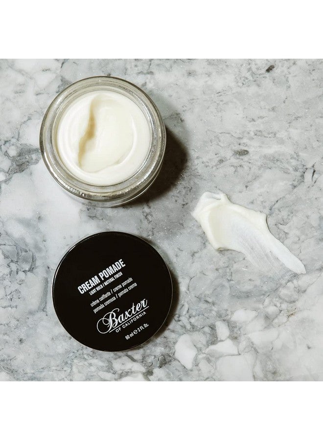 Cream Pomade For Men And Women Natural Finish Light Hold Barbershop Quality Smooths Classic Looks Perfect For Texturizing Straight Or Wavy Hair 2 Ounce