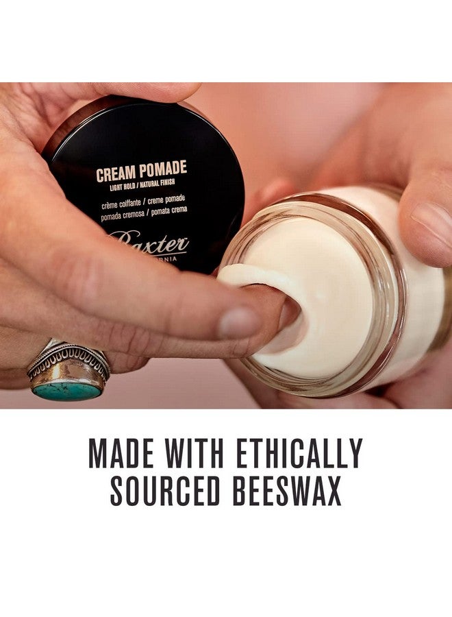 Cream Pomade For Men And Women Natural Finish Light Hold Barbershop Quality Smooths Classic Looks Perfect For Texturizing Straight Or Wavy Hair 2 Ounce