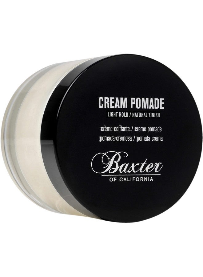 Cream Pomade For Men And Women Natural Finish Light Hold Barbershop Quality Smooths Classic Looks Perfect For Texturizing Straight Or Wavy Hair 2 Ounce